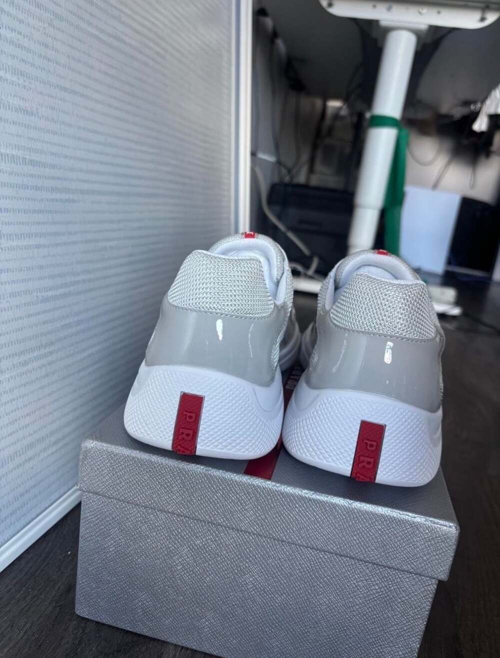 Prada Sneakers White Gray